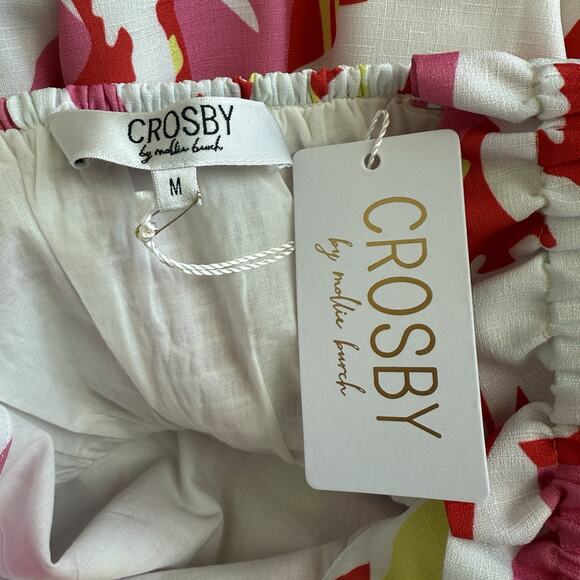 Crosby By Mollie Burch Bowie Dress Pink Tropics Size M - Picture 9 of 12